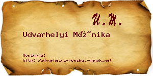Udvarhelyi Mónika névjegykártya